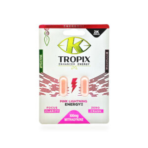 K Tropix Enhanced Kratom Energy Pink Lightning Capsules 2ct 100mg